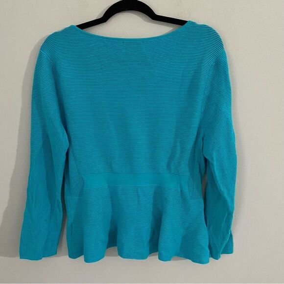 Bar 3 Women’s Round Neck Long Sleeve Vertical Ribbed Top XL - Picture 6 of 6